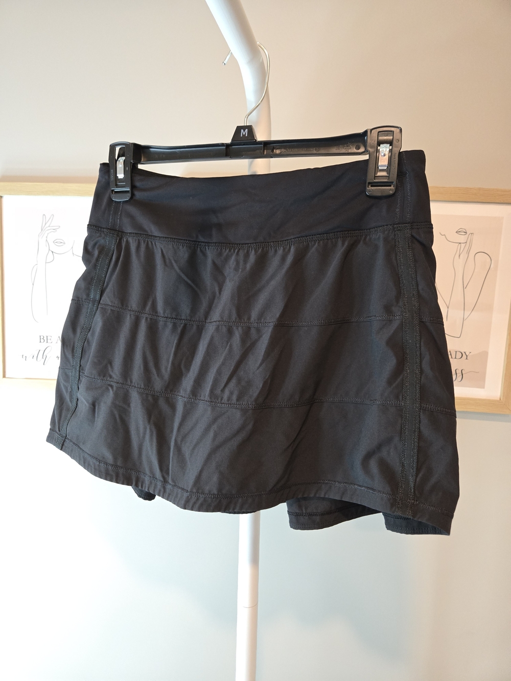 lululemon Women’s Black Active Skort - Athletic Shorts with Skirt Overlay
